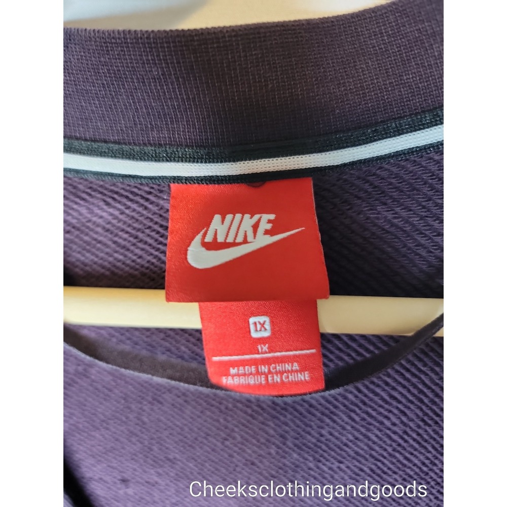Nike Sportswear Advance 15 Purple Open Front Cardigan Plus Size 1X 863136-652 - Picture 5 of 8